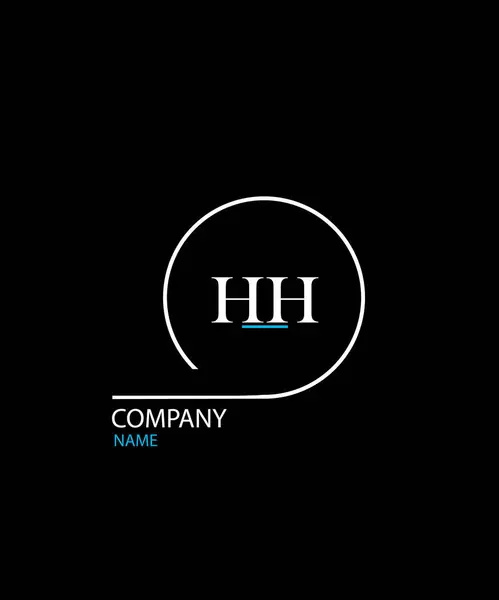 HH Harf Logosu Tasarımı. Eşsiz Çekici Yaratıcı Modern HH İlk Temel Tabanlı Harf Simgesi Logosu