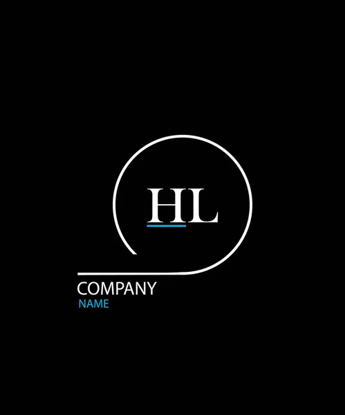 HL Harf Logosu Tasarımı. Eşsiz Çekici Yaratıcı Modern İlk HL İlk Tabanlı Harf Simgesi Logosu
