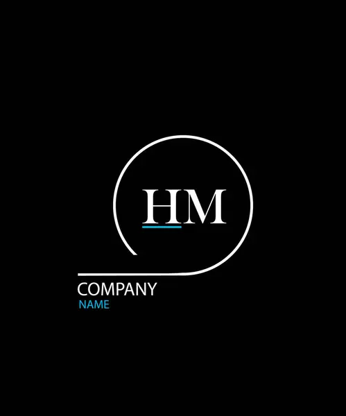 HM Harf Logosu Tasarımı. Eşsiz Çekici Yaratıcı Modern İlk HM Başlangıç tabanlı Harf Simgesi Logosu
