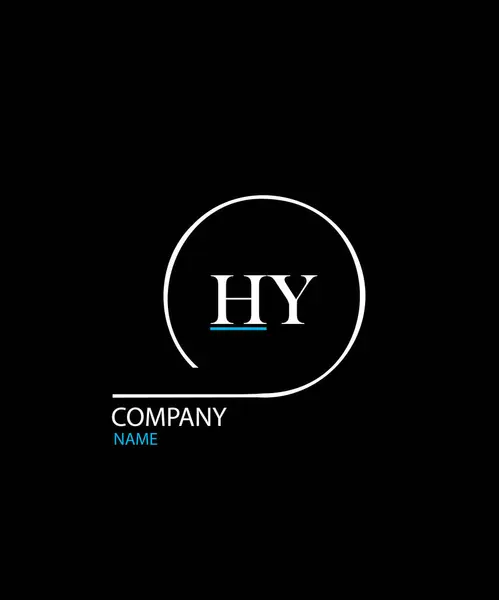 HY Harf Logosu Tasarımı. Eşsiz Çekici Yaratıcı Modern İlk HY Başlangıç tabanlı Harf Simgesi Logosu