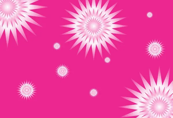 Pembe arkaplandaki kusursuz çiçek Kraliyetten bağımsız vektör resimleme