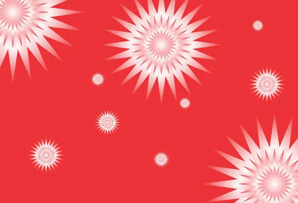 Kırmızı arkaplanda kusursuz çiçek Kraliyetten bağımsız vektör grafiği