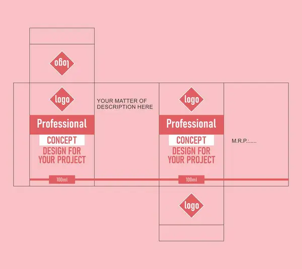 Pembe renk parfüm ambalaj kutusu tasarımı Kraliyet-ücretsiz grafik illüstrasyonu