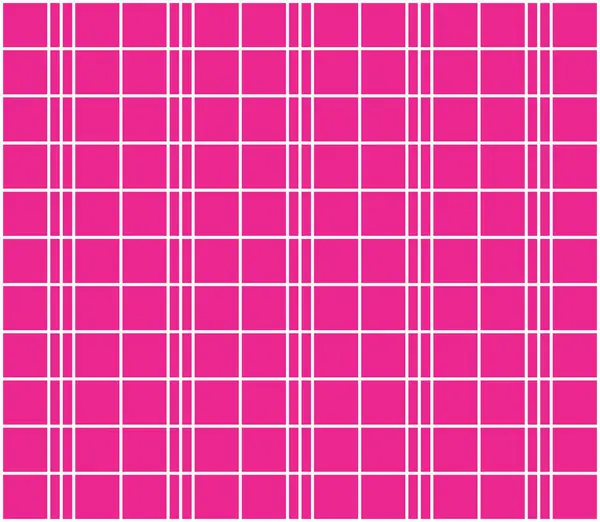 Beyaz Çizgili Pembe Geometrik Kare Deseni