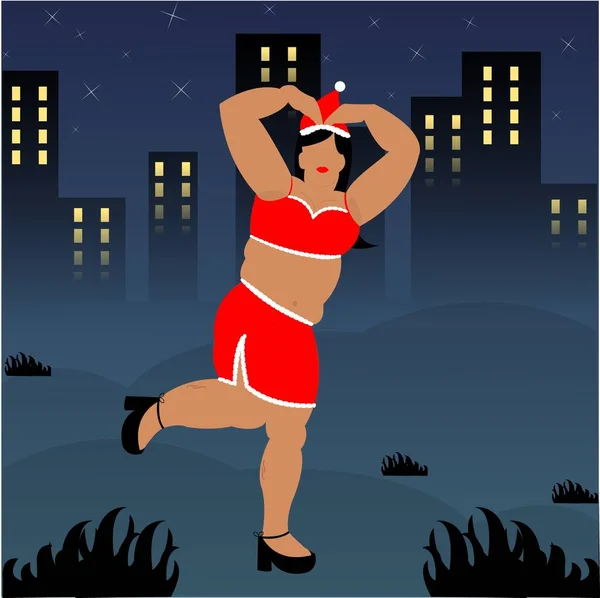 Noel 'i ve bedenini özgürce kutlayan kadın