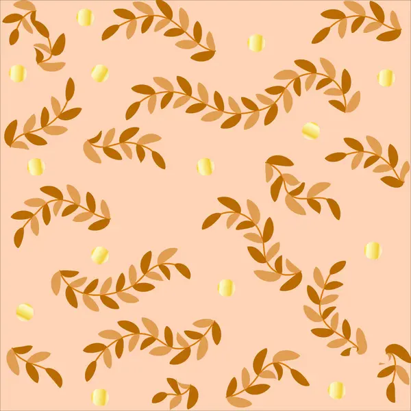 Sonbahar yapraklı desen, pembe ve sarı