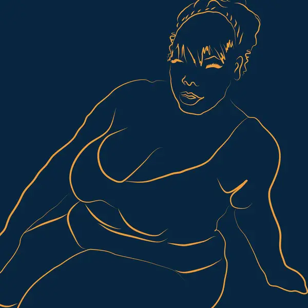 Büyük boyutlu, şehvetli ve güçlü bir modelin silueti.