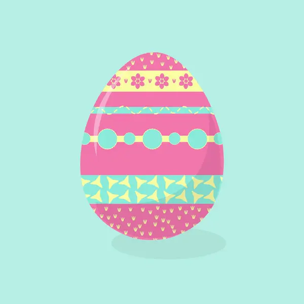 Pembe, sarı ve yeşil renklerde Paskalya yumurtası