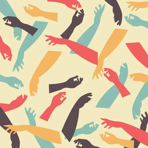 Resim, insan kollarının farklı renkte bir deseni ya da deseni içerir.