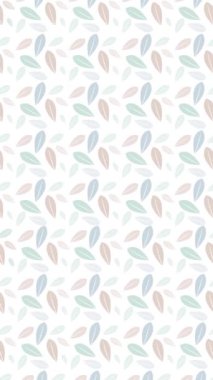 Nazikçe Hareket Eden Pastel Beyaz Arkaplanda Yapraklar