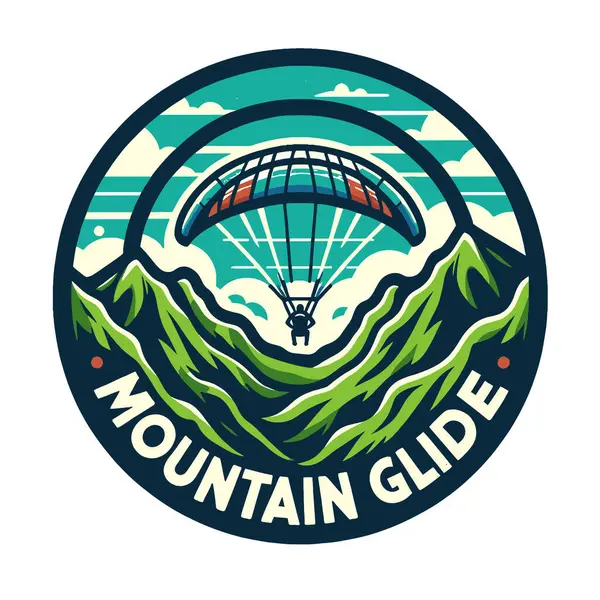 Vector Illustration Logo Badge Emblem Shirt Mountain — Stock Vector