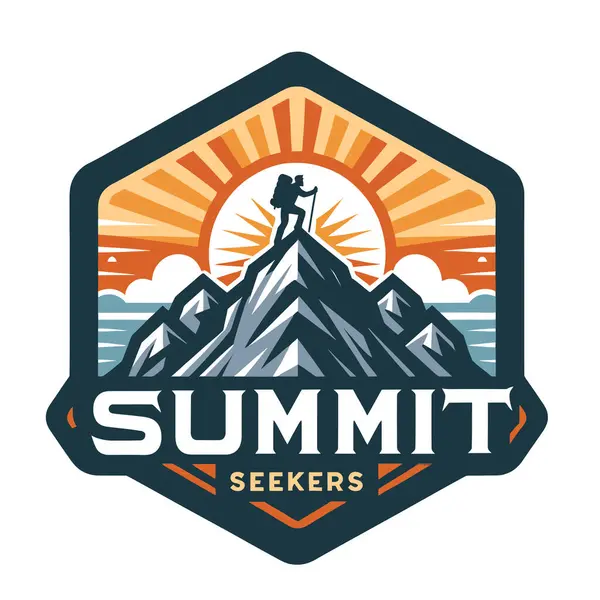 Mountain Emblem Design Mountains — Stock Vector