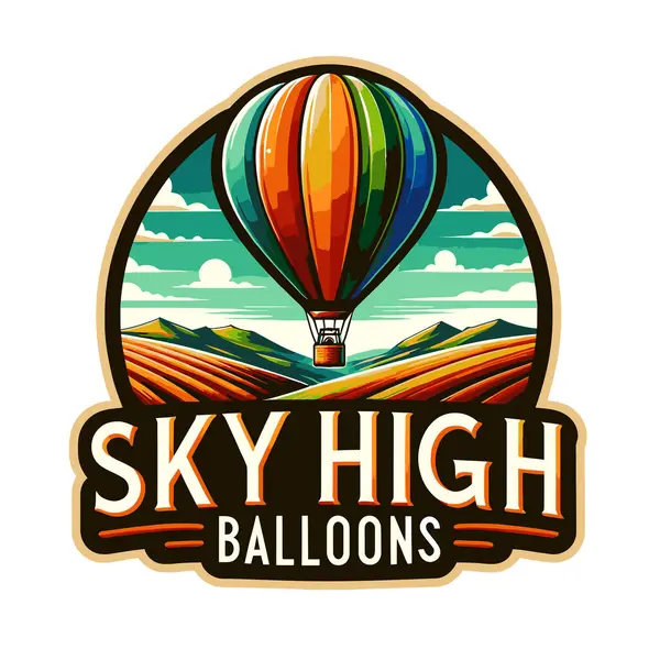 Hőlégballonok Felhők — Stock Vector