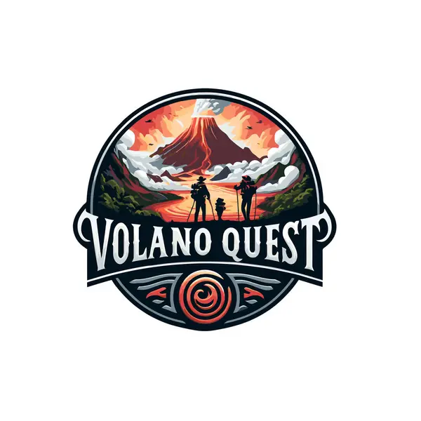 Volcano Logo Vector Illustration — Stock Vector