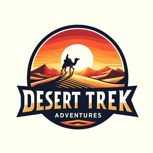 Desert Adventure Mountains — Stock Vector