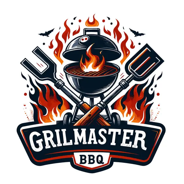 Barbekü logosu tasarım vektörü