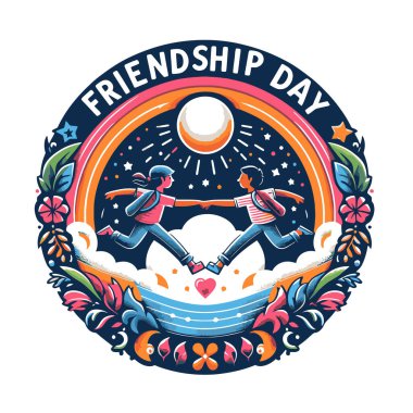 Uluslararası arkadaşlık günü vektör illüstrasyonu.