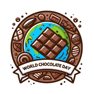 Dünya Çikolata Günü Vektör İllüstrasyonu