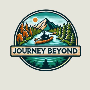 Dağ ve Göl ambleminin vektör çizimi