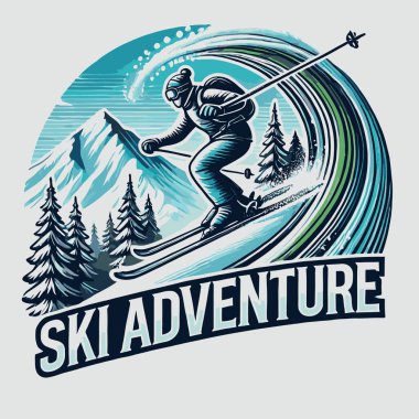 dağ kayağı spor amblemi