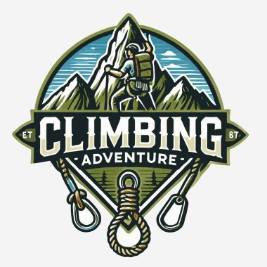 Macera tırmanışı vektör logosu