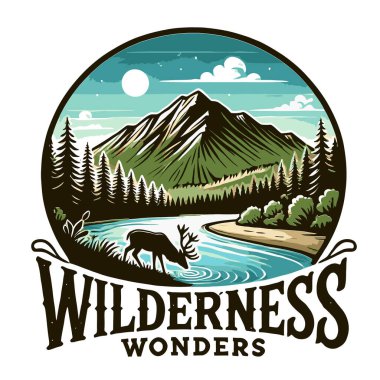 Vahşi batı manzarasının vektör çizimi