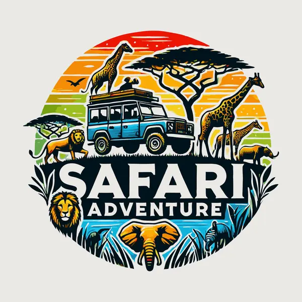 Vahşi safari safari logosu.