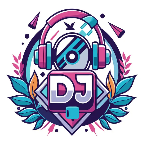 müzik dj vektör amblemi