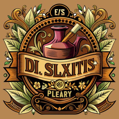 Viski ve puro ile kafatasının klasik amblemi.