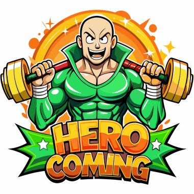 Süper kahraman çizgi film maskotu çizimi