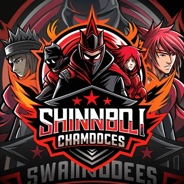 Esport maskot esport kavramına sahip vektör logosu tasarım şablonu