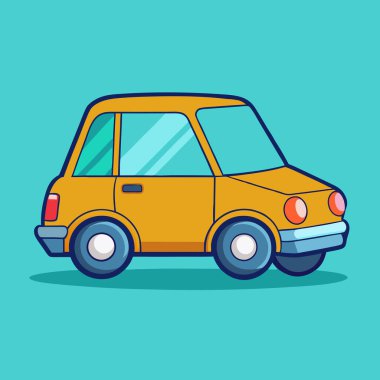 Retro araba vektör illüstrasyonu
