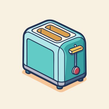 Bir mikrodalganın vektör illüstrasyonu