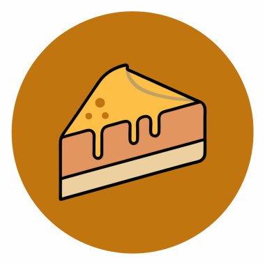 Peynir. Web simgesi basit illüstrasyon