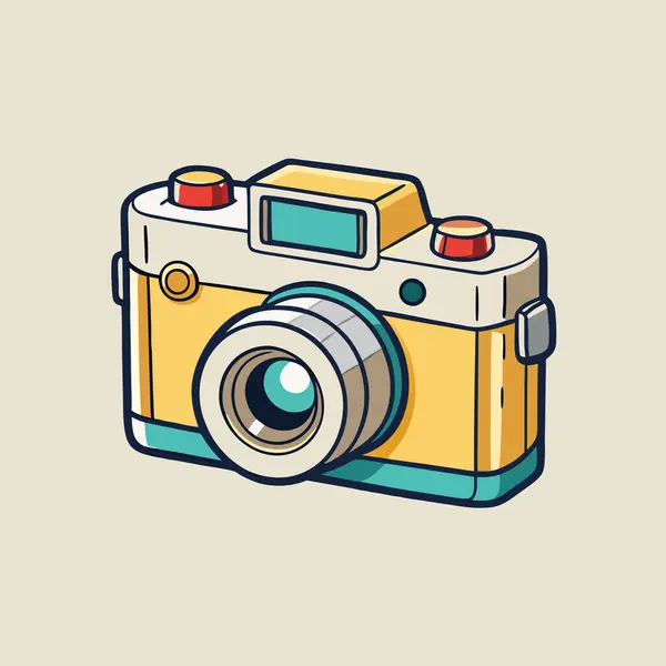 Kamera simgesi. Vektör illüstrasyonu.