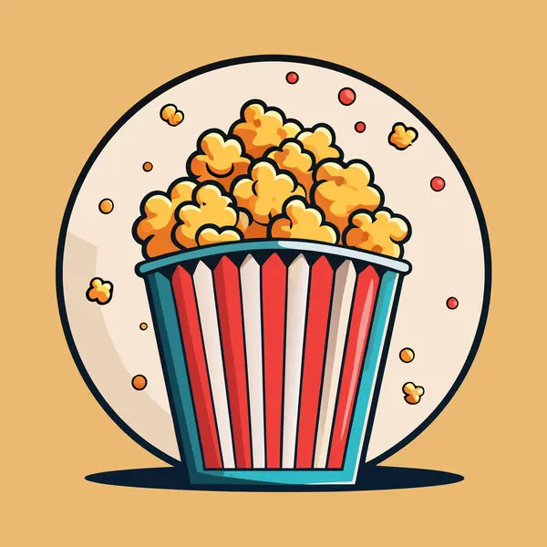 popcorn pop sanat vektörü illüstrasyonu