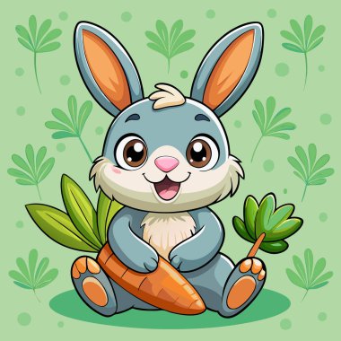 Sevimli tavşan çizgi film karakteri.