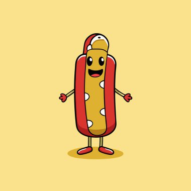 Tatlı sosisli çizgi film köpeği.