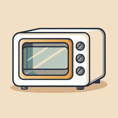 Retro mikrodalga fırın simgesi