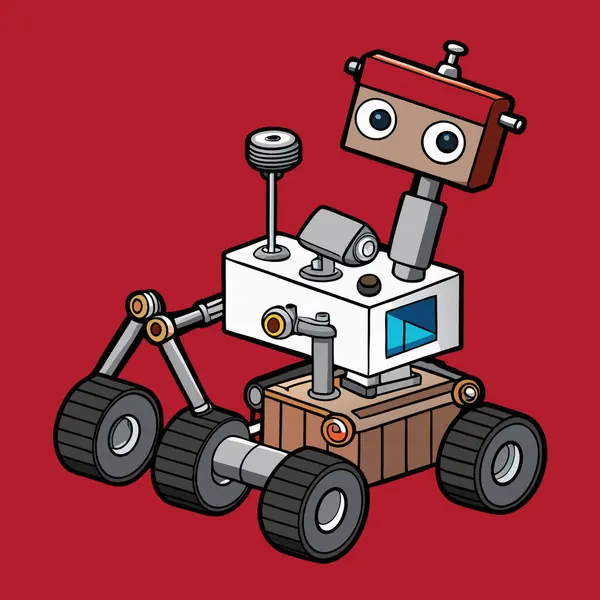 Robot çizgi film tasarım elemanları vektör illüstrasyonu