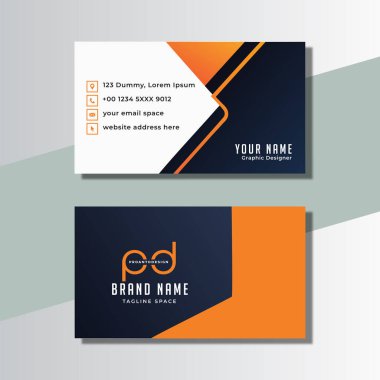 soyut renkli yaratıcı kartvizit tasarımı