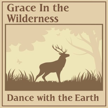 Geyikli bir ormanın vektör görüntüsü