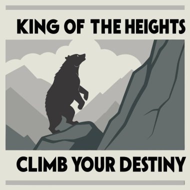 Ayı ile vektör illüstrasyonu