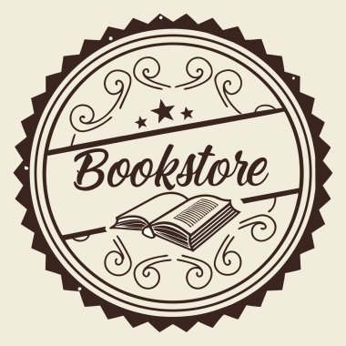 Kitaplar, dükkan, depolama, depolama ve kitap için vektör logosu