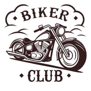 Motosiklet ambleminin vektör çizimi