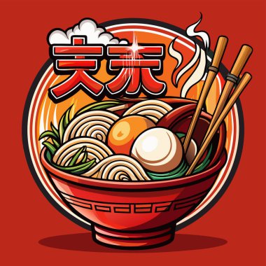 ramen noodle vektör illüstrasyonu