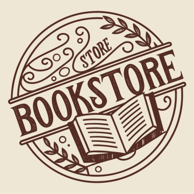 Vektör çizimi, el çizimi çizimi, bir mağazanın logosu.