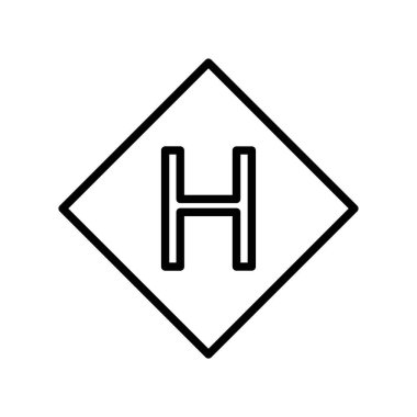 Helikopter pisti Simgesi, Havacılık ve Ulaşım Tasarımları İçin Harika