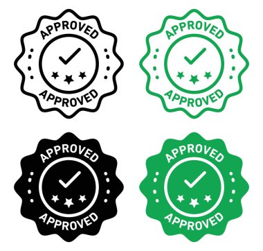 Web uygulaması ui için onaylanmış pul vektör logosu koleksiyonu