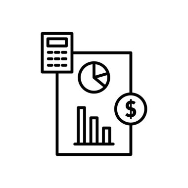 Bütçe Hesaplama Simgesi vektör logosu web uygulaması ui için koleksiyon